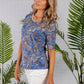 Paisley Print Top Blue