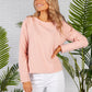 Soft Ribbed Top in Pink