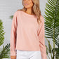 Soft Ribbed Top in Pink