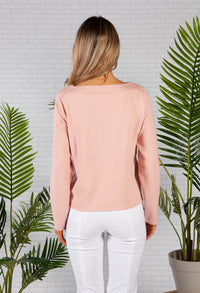 Soft Ribbed Top in Pink