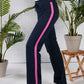 Navy Joggers with Fuchsia Piping