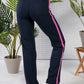 Navy Joggers with Fuchsia Piping