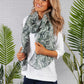 Micro Pleat All Over Botanic Print Scarf