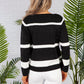 Black Knitted Jumper with Stripes