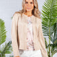 Beige Suede Look Zip Jacket