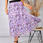 All Over Pleated Skirt in an Abstract Animal Design in Lilac Mix