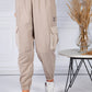 Cargo Pocket Soft Jersey Jogger in Beige