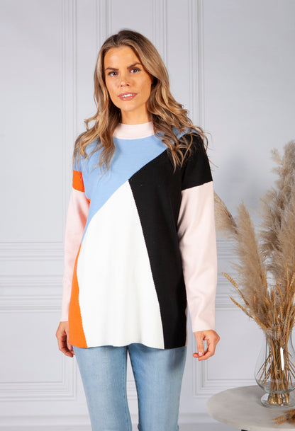 Colour Block Knit Jumper