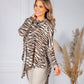 Animal Print Roll Neck Tunic