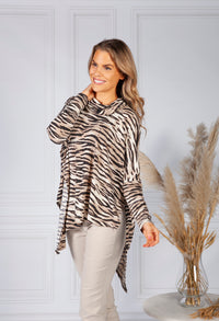 Animal Print Roll Neck Tunic