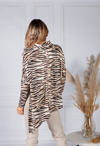 Animal Print Roll Neck Tunic