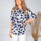 Navy Floral Print Shirt