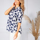 Navy Floral Print Shirt