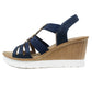 Navy Wedge Sandal