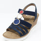 Navy Wedge Sandal