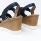 Navy Wedge Sandal