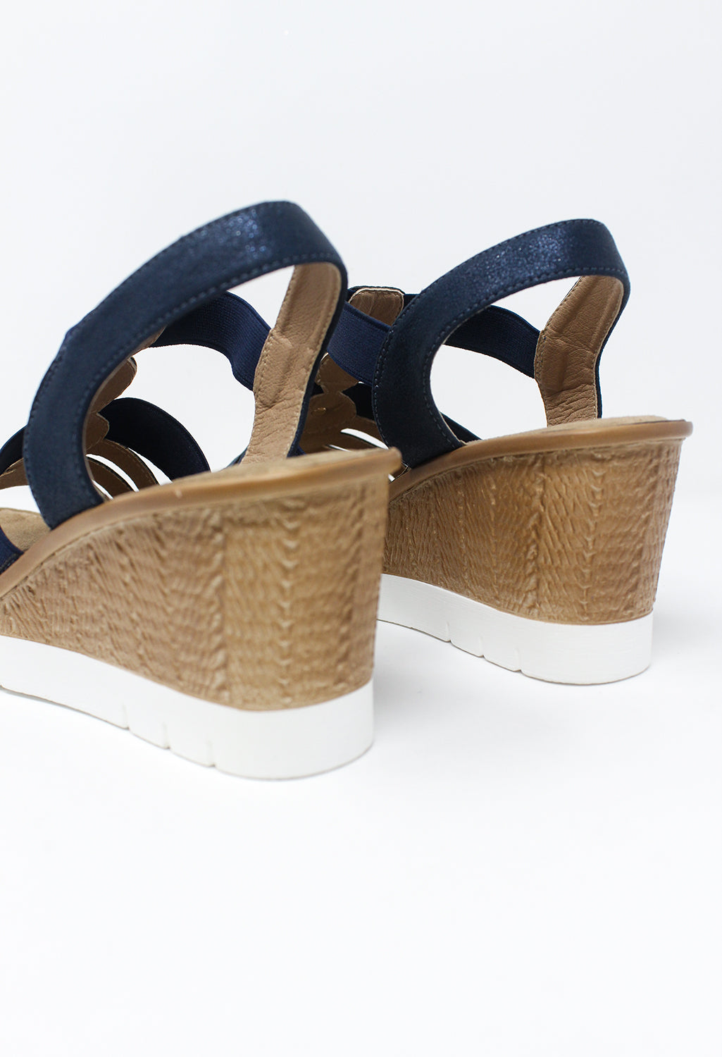 Navy Wedge Sandal