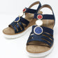 Navy Wedge Sandal