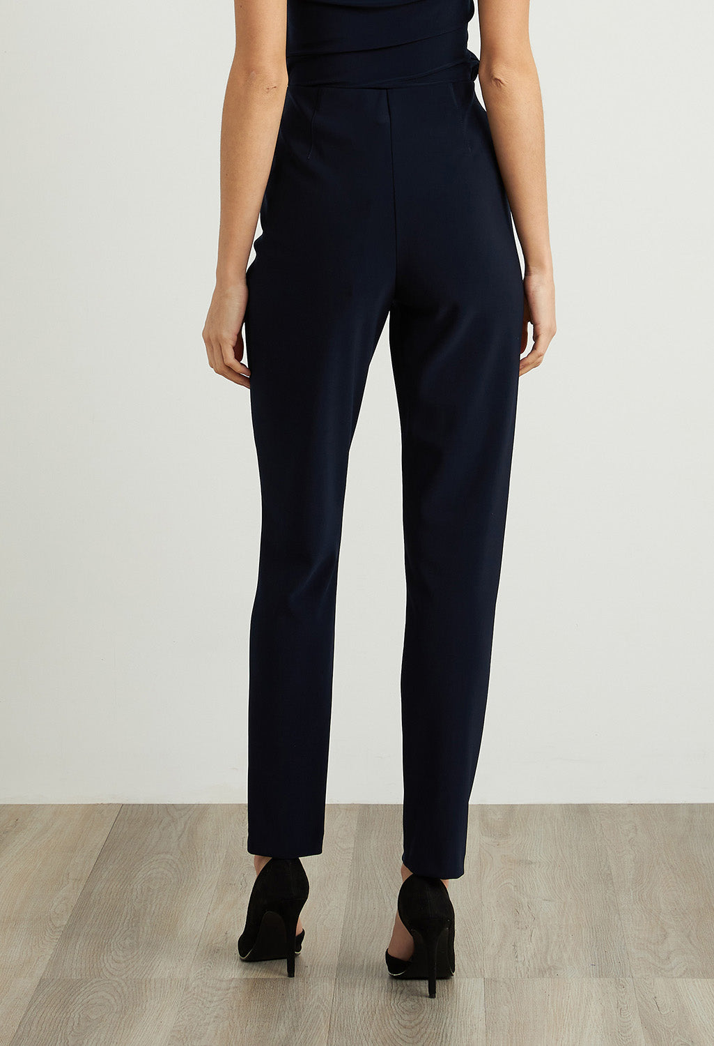 Navy Front Seam Trousers