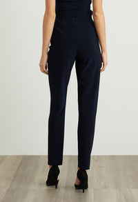 Navy Front Seam Trousers