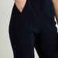 Navy Front Seam Trousers