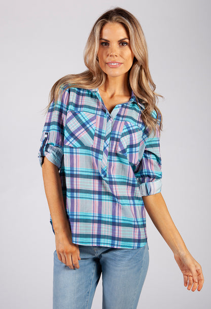 Aqua Checked Shirt