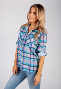 Aqua Checked Shirt