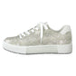 Grey Snake Print Laced Trainer