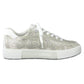 Grey Snake Print Laced Trainer