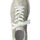 Grey Snake Print Laced Trainer