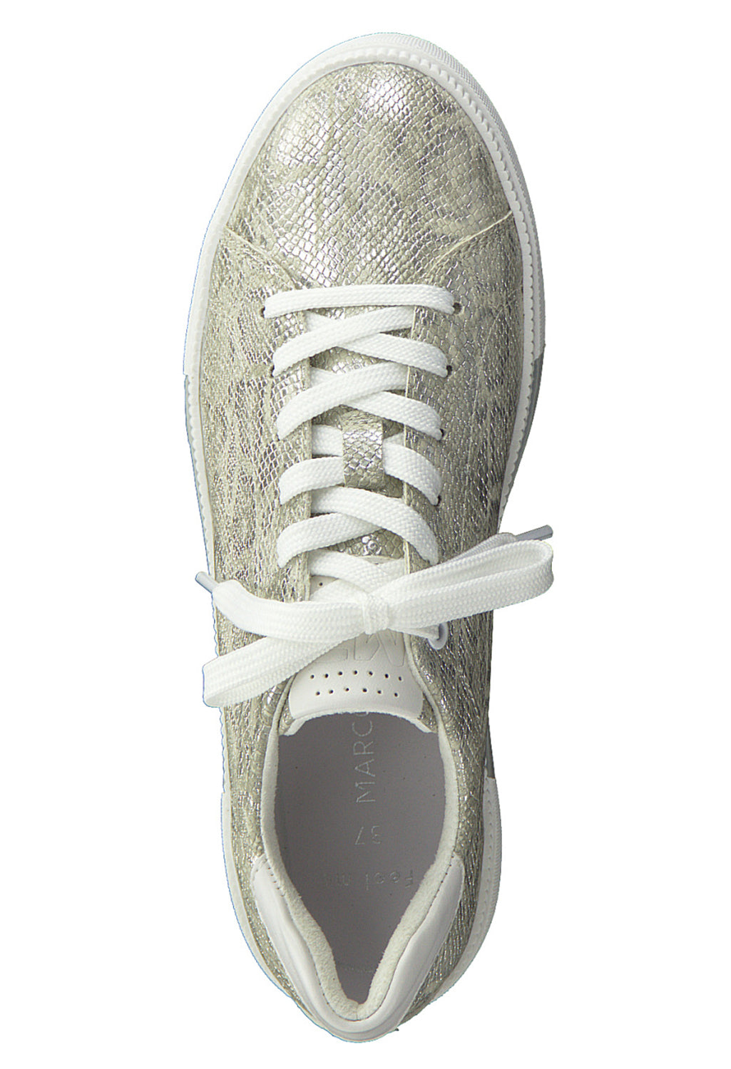 Grey Snake Print Laced Trainer