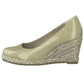 Nude Patent Wedge Slip-on Espadrille