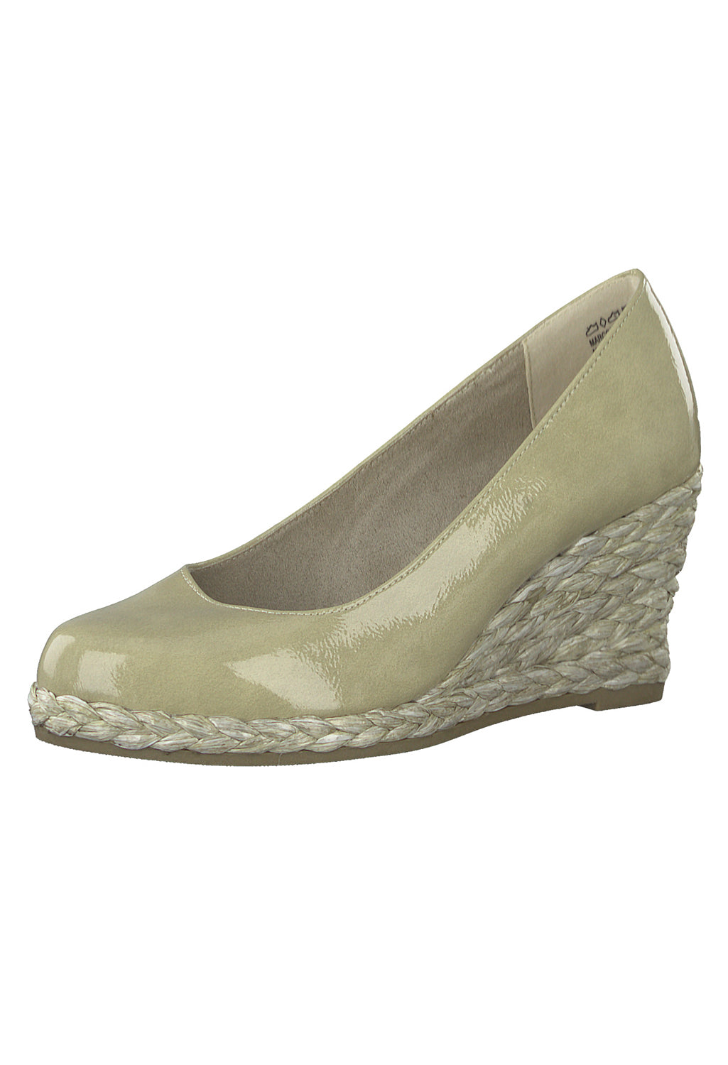 Nude Patent Wedge Slip-on Espadrille