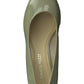 Moss Green Patent Wedge Slip-on Espadrille