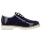 Navy Patent laced Loafer