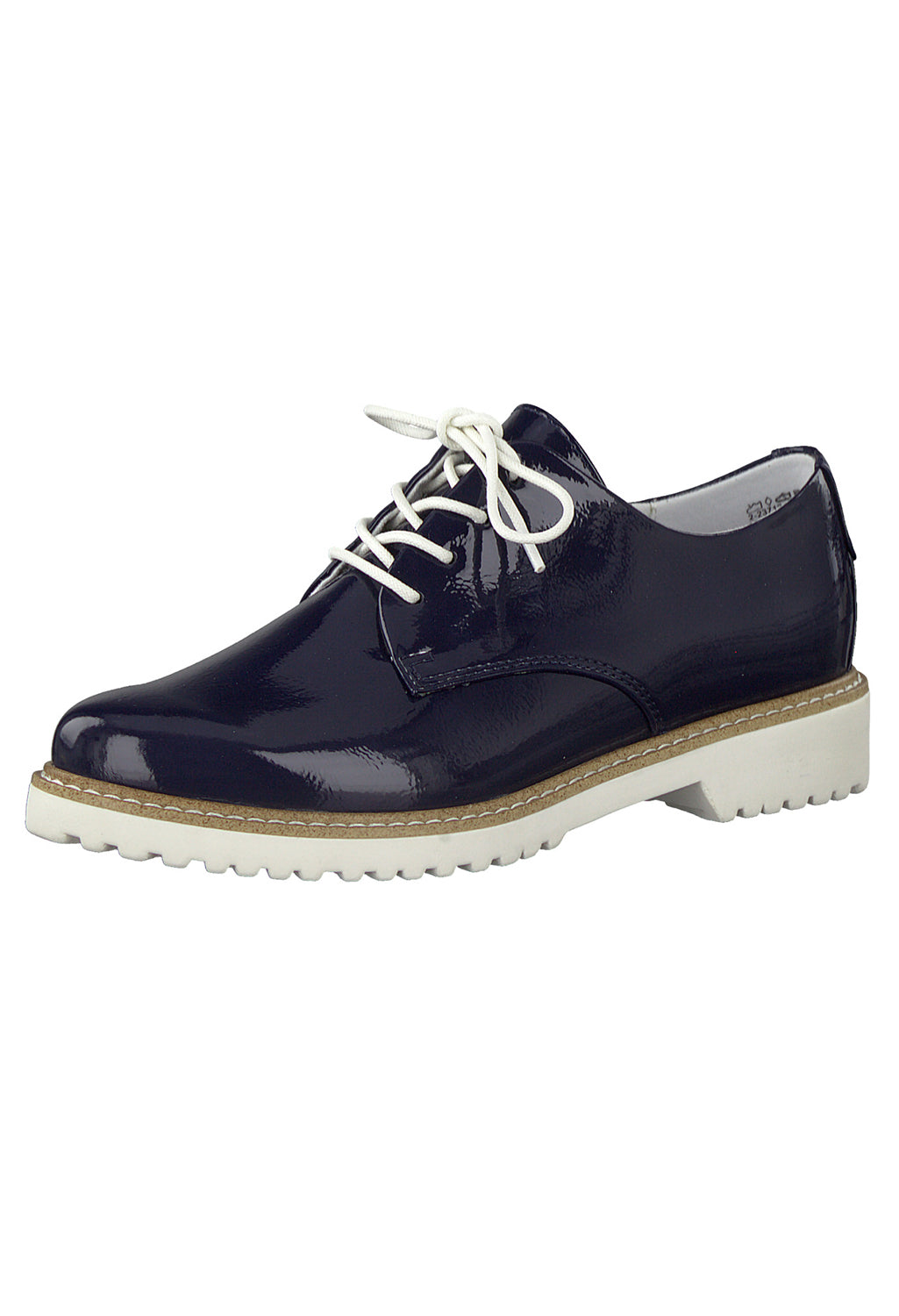 Navy Patent laced Loafer