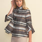 Striped Tulip Sleeve Jacket