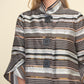 Striped Tulip Sleeve Jacket