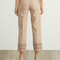 Sand Lace Trim Capris