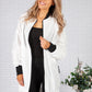 White Ruched Sleeve Jacket