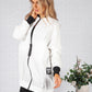 White Ruched Sleeve Jacket