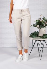 Stone Joggers with Side Zip Pockets