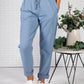 Cornflower Blue Joggers with Satin Detail Side Stripe