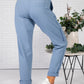 Cornflower Blue Joggers with Satin Detail Side Stripe