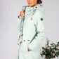 Turquoise Marine Raincoat with Soft Grey Lining