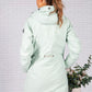 Turquoise Marine Raincoat with Soft Grey Lining