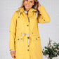 Summer Yellow Marine Rain Jacket with Soft Grey Lining