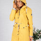 Summer Yellow Marine Rain Jacket with Soft Grey Lining