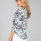 Leopard Print Diamante Detail Top