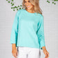 Turquoise Chevron Knit Top